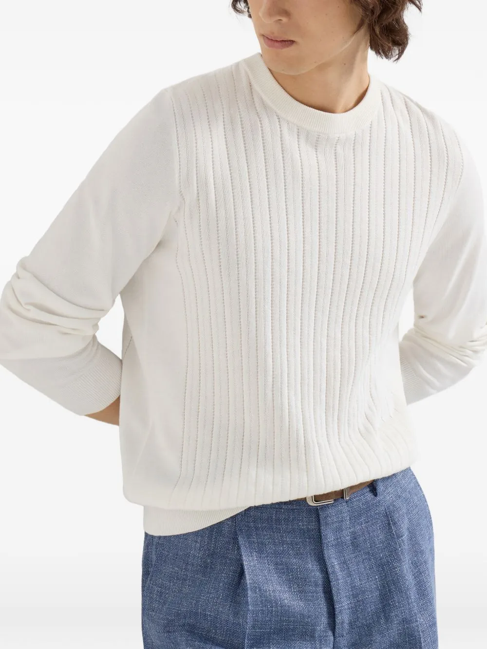 Cotton Crewneck Sweater sold by Wanan Luxury product image thumbnail 3