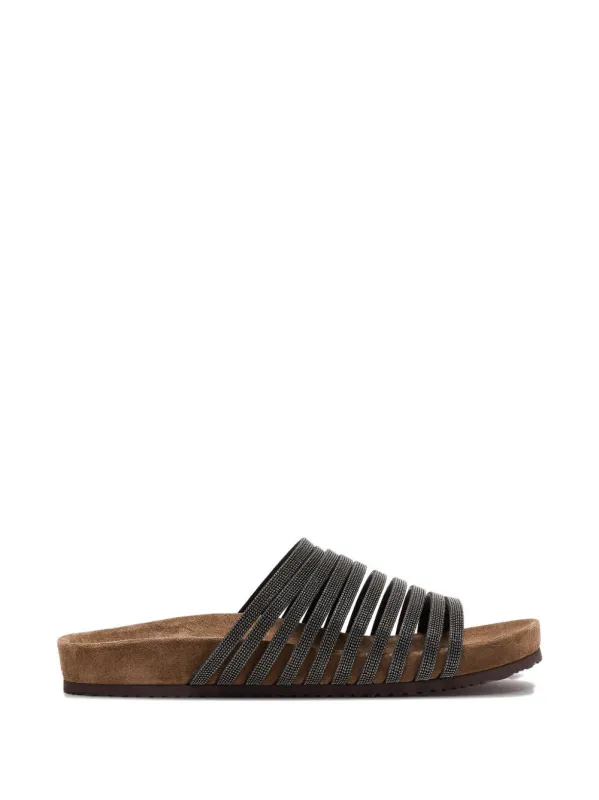 Leather Flat Sandals made by Brunello Cucinelli