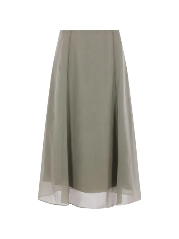 Silk Midi Skirt made by Brunello Cucinelli