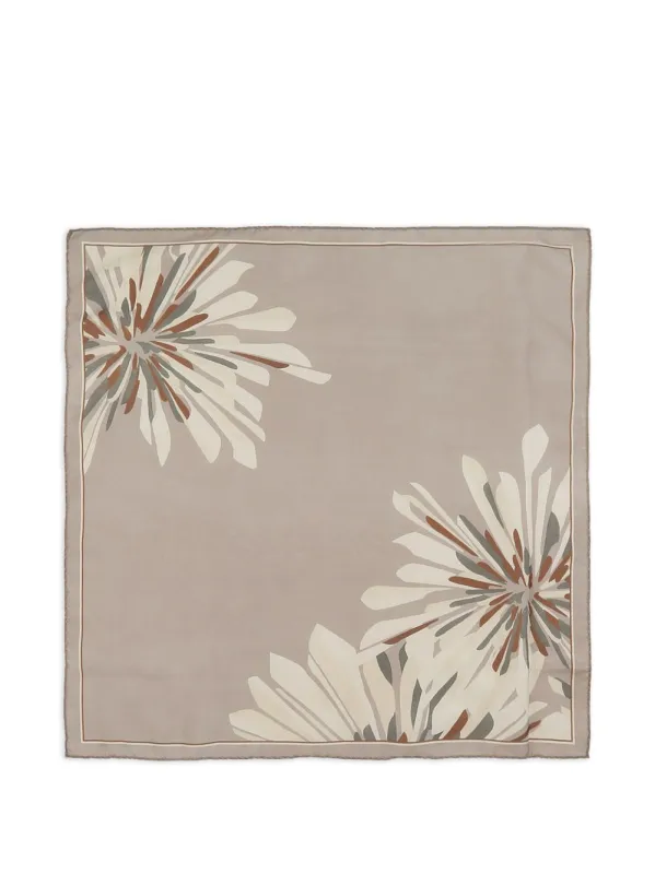 Printed Silk Foulard made by Brunello Cucinelli