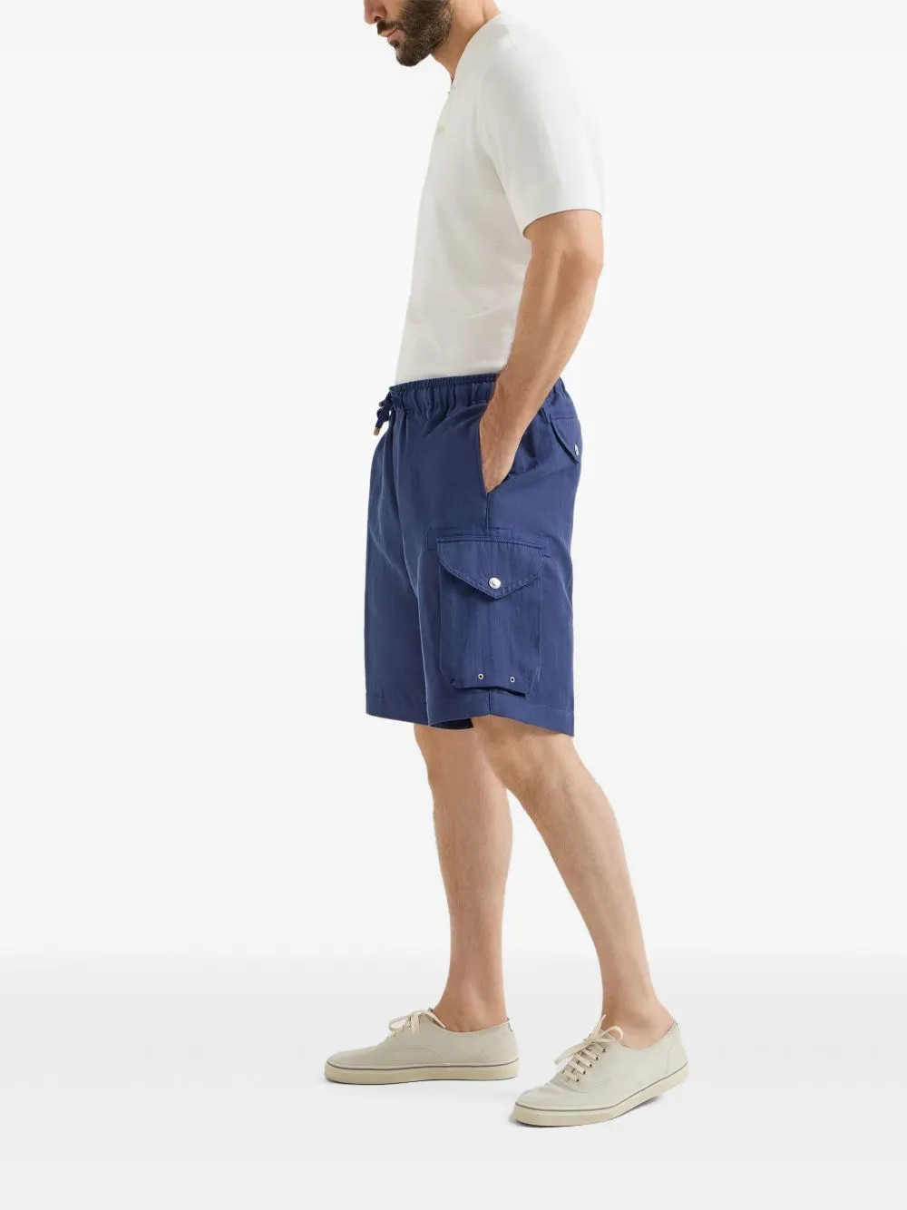 Linen Cargo Shorts sold by Wanan Luxury product image thumbnail 4