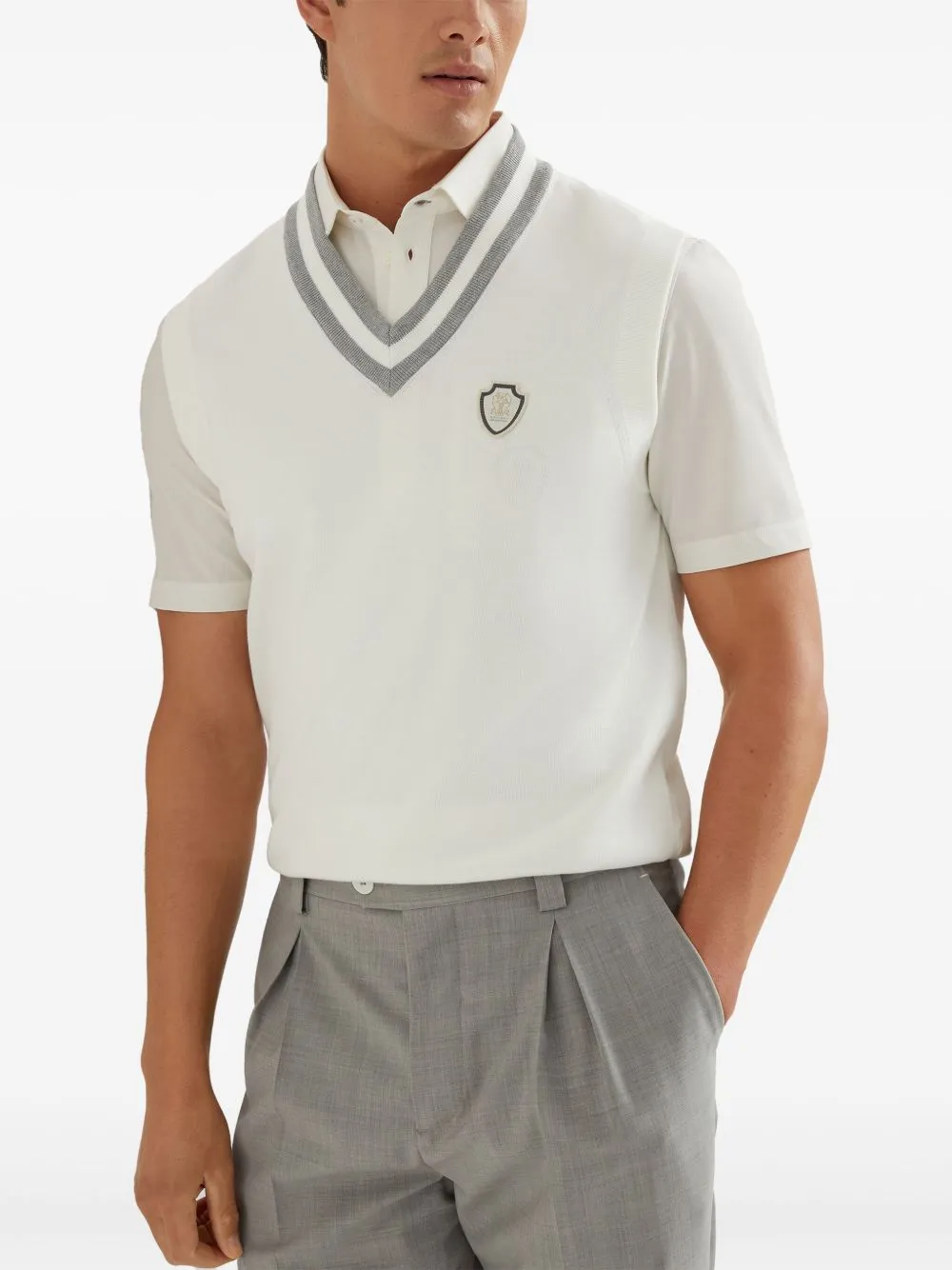 Logo Cotton Vest sold by Wanan Luxury product image thumbnail 3