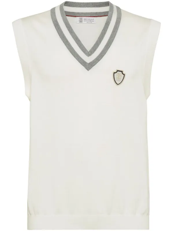 Logo Cotton Vest made by Brunello Cucinelli