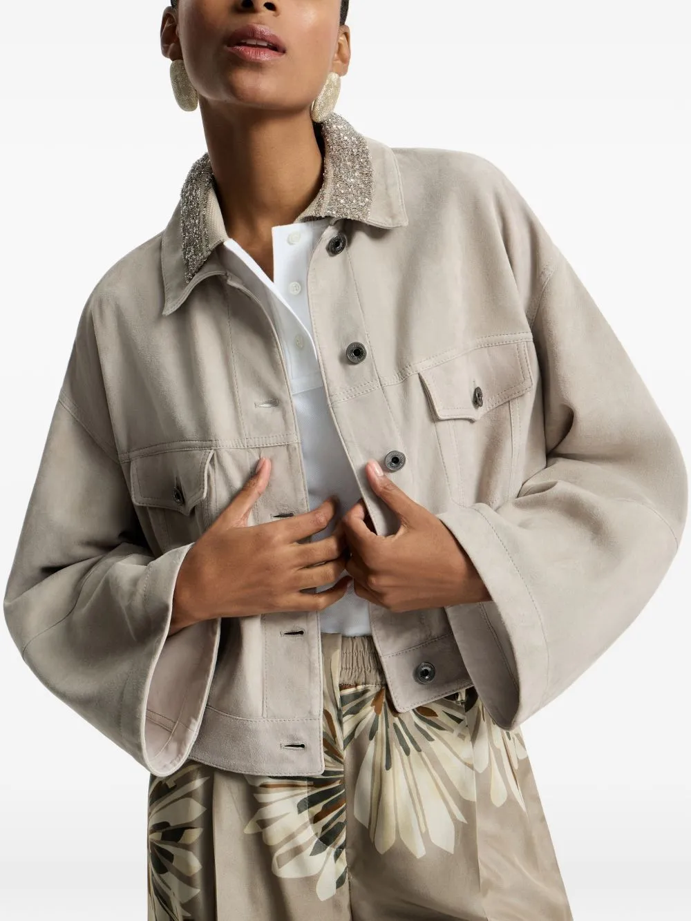 Suede Leather Jacket sold by Wanan Luxury product image thumbnail 4
