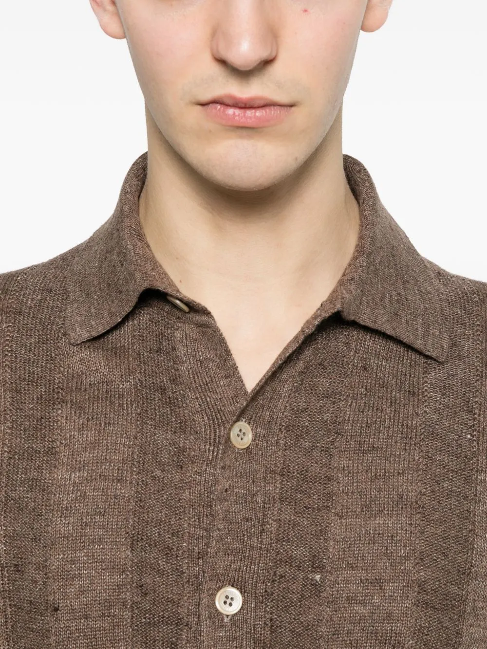 Linen And Cotton Blend Cardigan sold by Wanan Luxury product image thumbnail 4