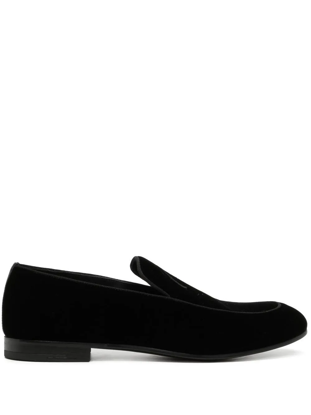Embroidered Logo Velvet Loafers sold by Wanan Luxury