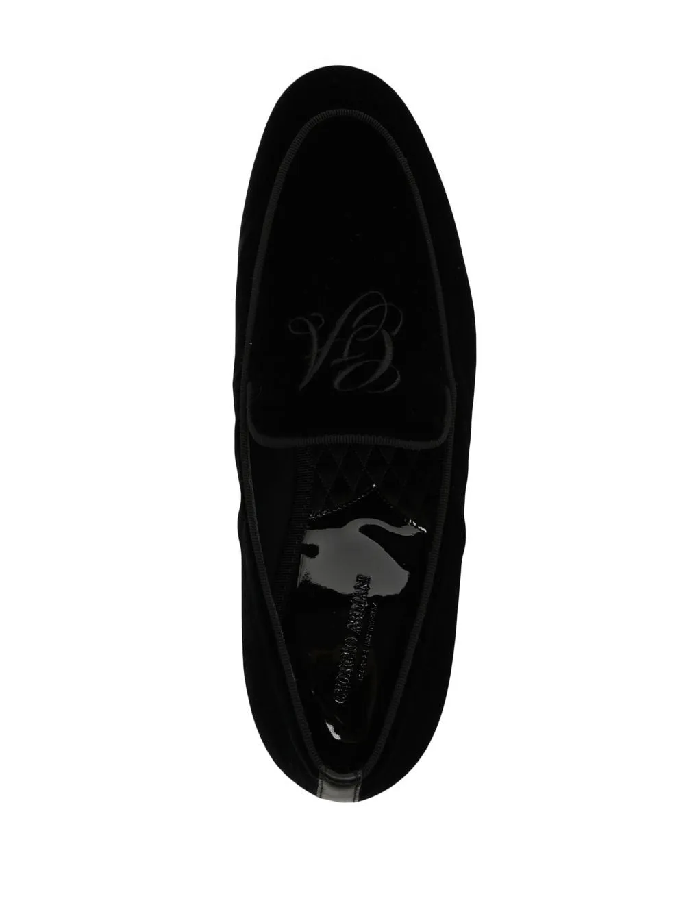 Embroidered Logo Velvet Loafers sold by Wanan Luxury product image thumbnail 2
