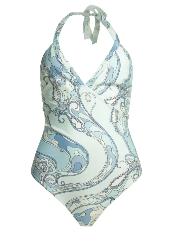 Orchidee Swimwear Light Blue made by Emilio Pucci