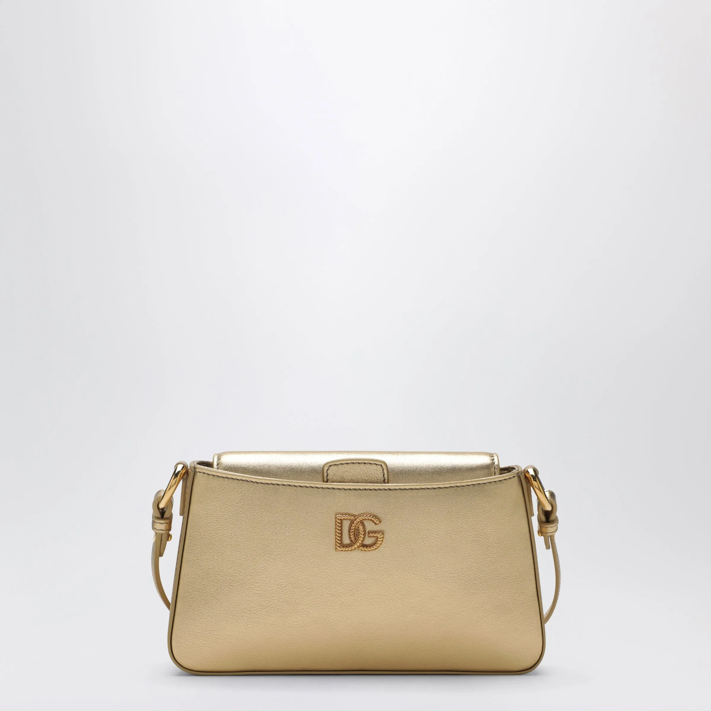 Woven Laminated Calfskin Phone Bag In Gold sold by Wanan Luxury