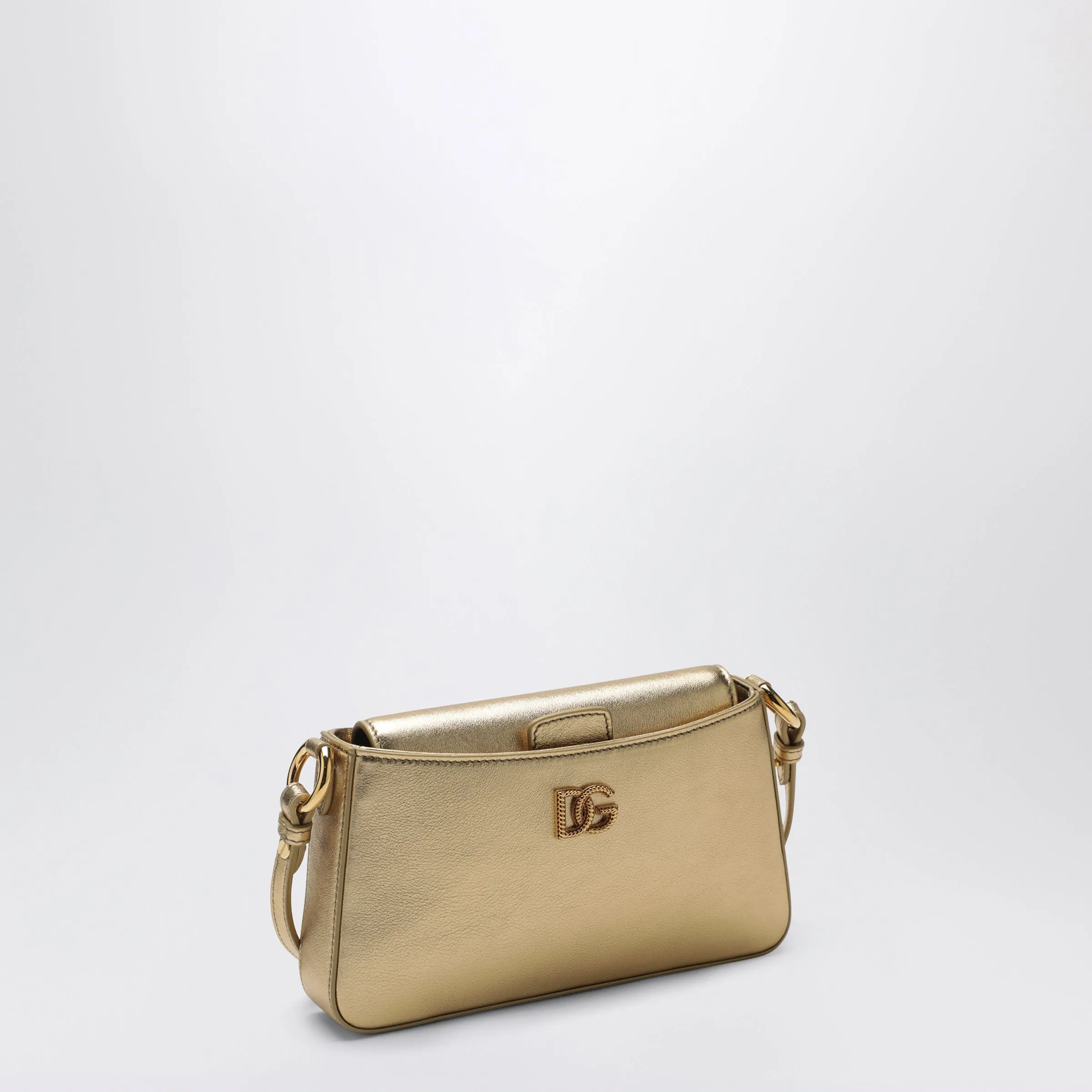 Woven Laminated Calfskin Phone Bag In Gold sold by Wanan Luxury product image thumbnail 2