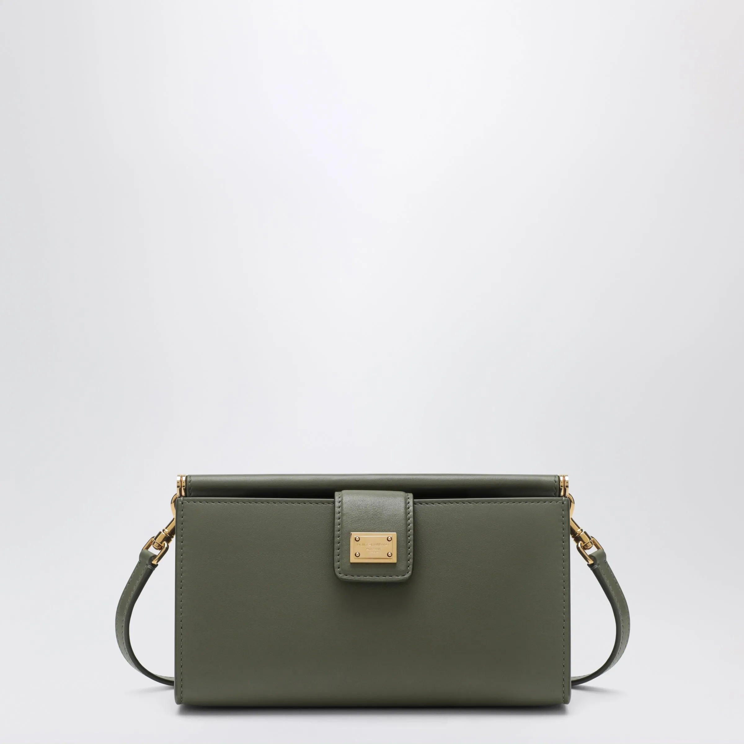 Plongé Calfskin Phone Bag In Military Green sold by Wanan Luxury