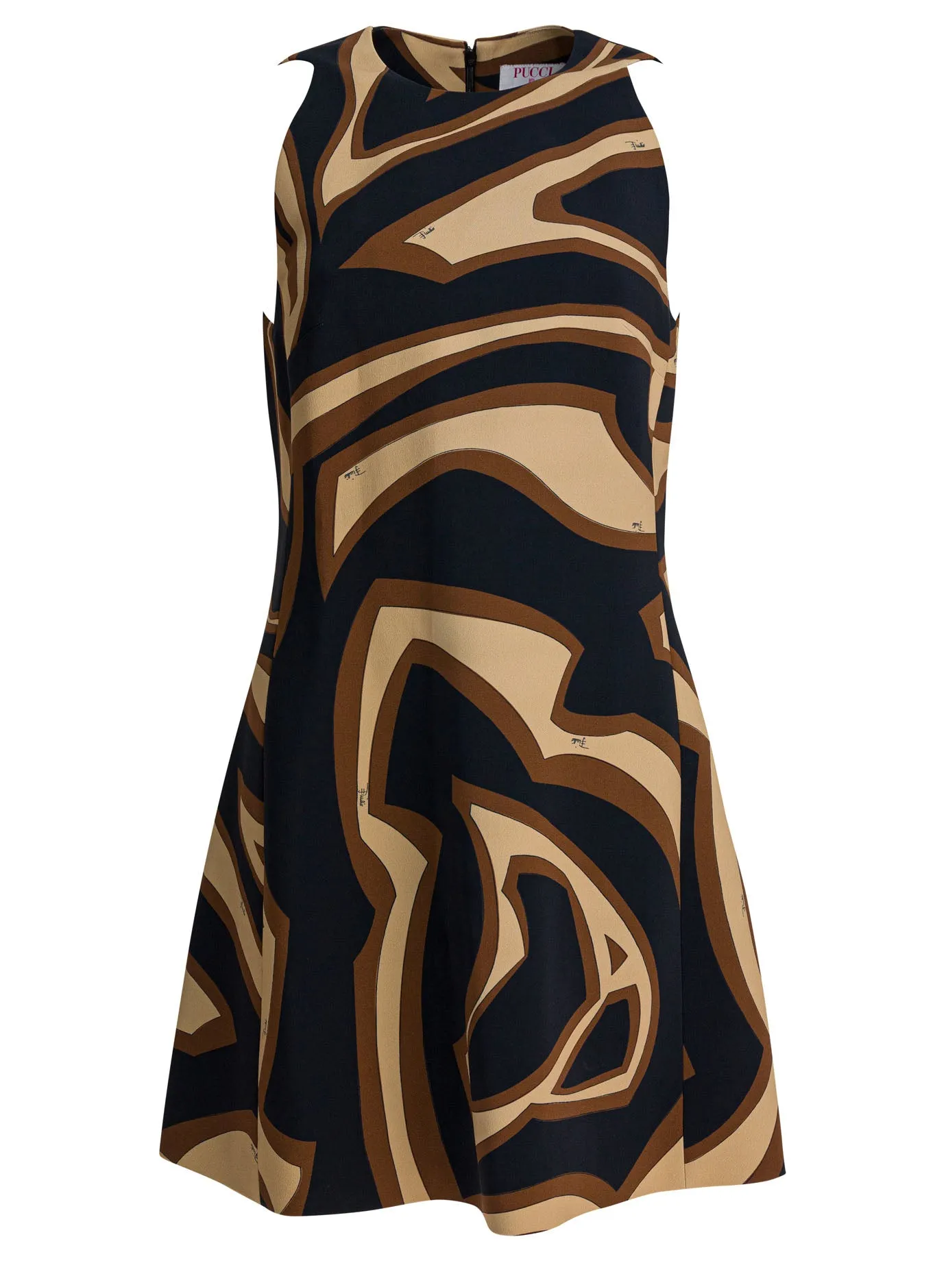 Labirinto Print Trapeze Dress Dresses Black sold by Wanan Luxury