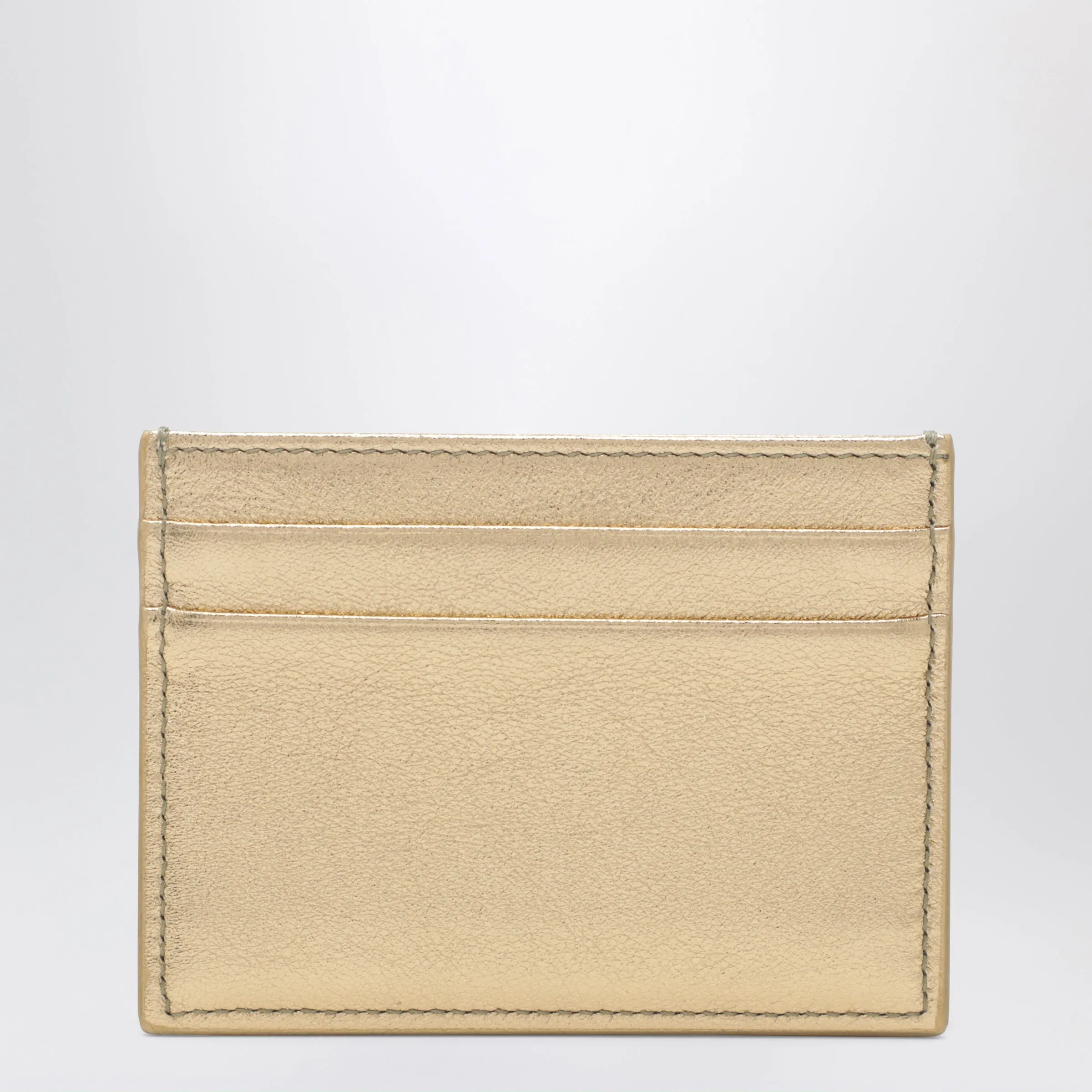 Laminated Calfskin Dg Logo Card Holder In Gold sold by Wanan Luxury product image thumbnail 2