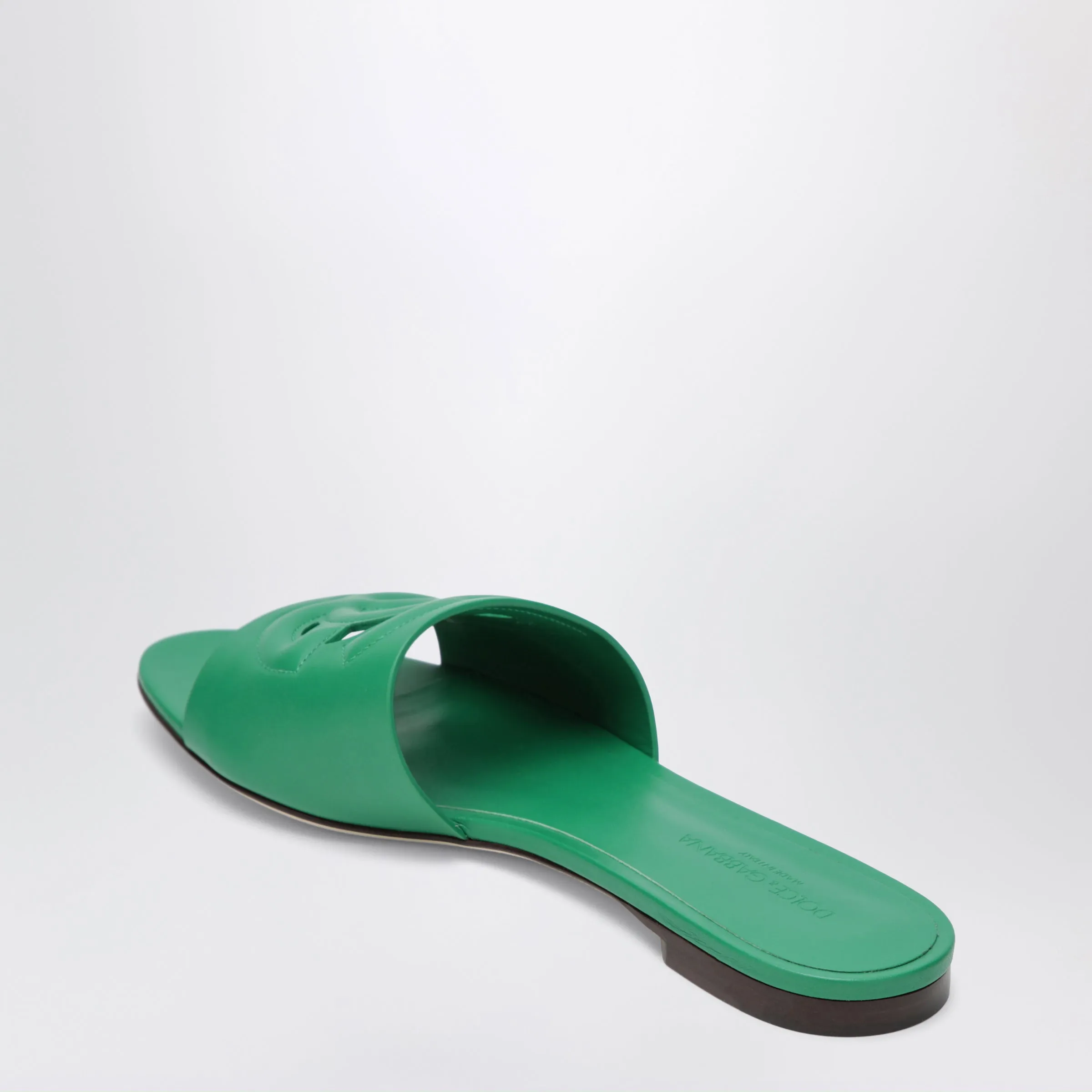 Green Calfskin Leather Slides With Dg Logo sold by Wanan Luxury product image thumbnail 2