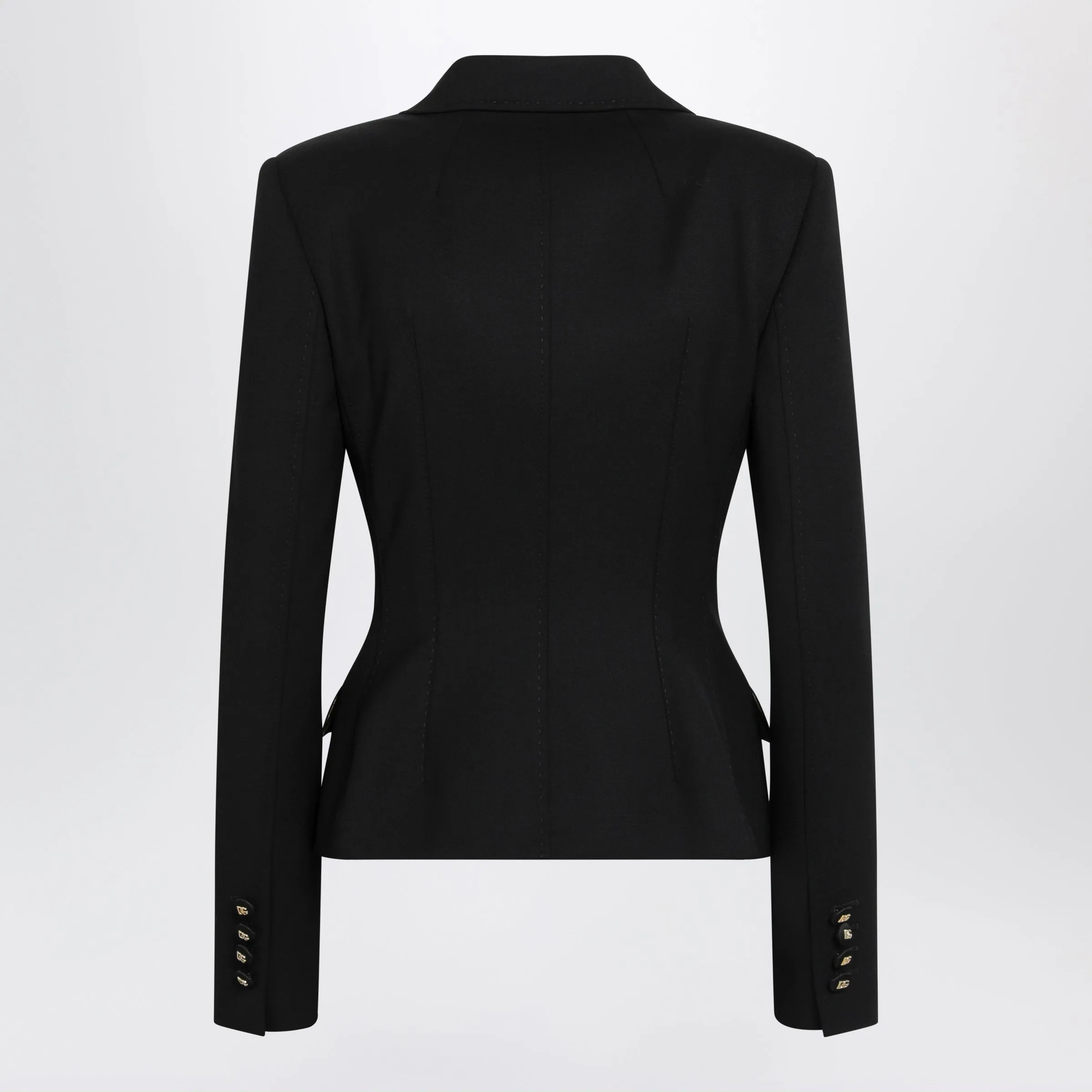 Black Single-Breasted Wool Jacket sold by Wanan Luxury product image thumbnail 2