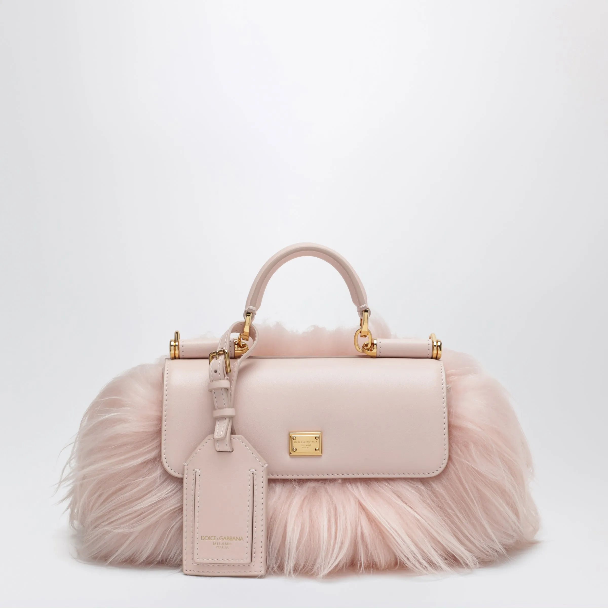 My Sicily Mini Handbag In Kidassia And Calfskin, Powder sold by Wanan Luxury