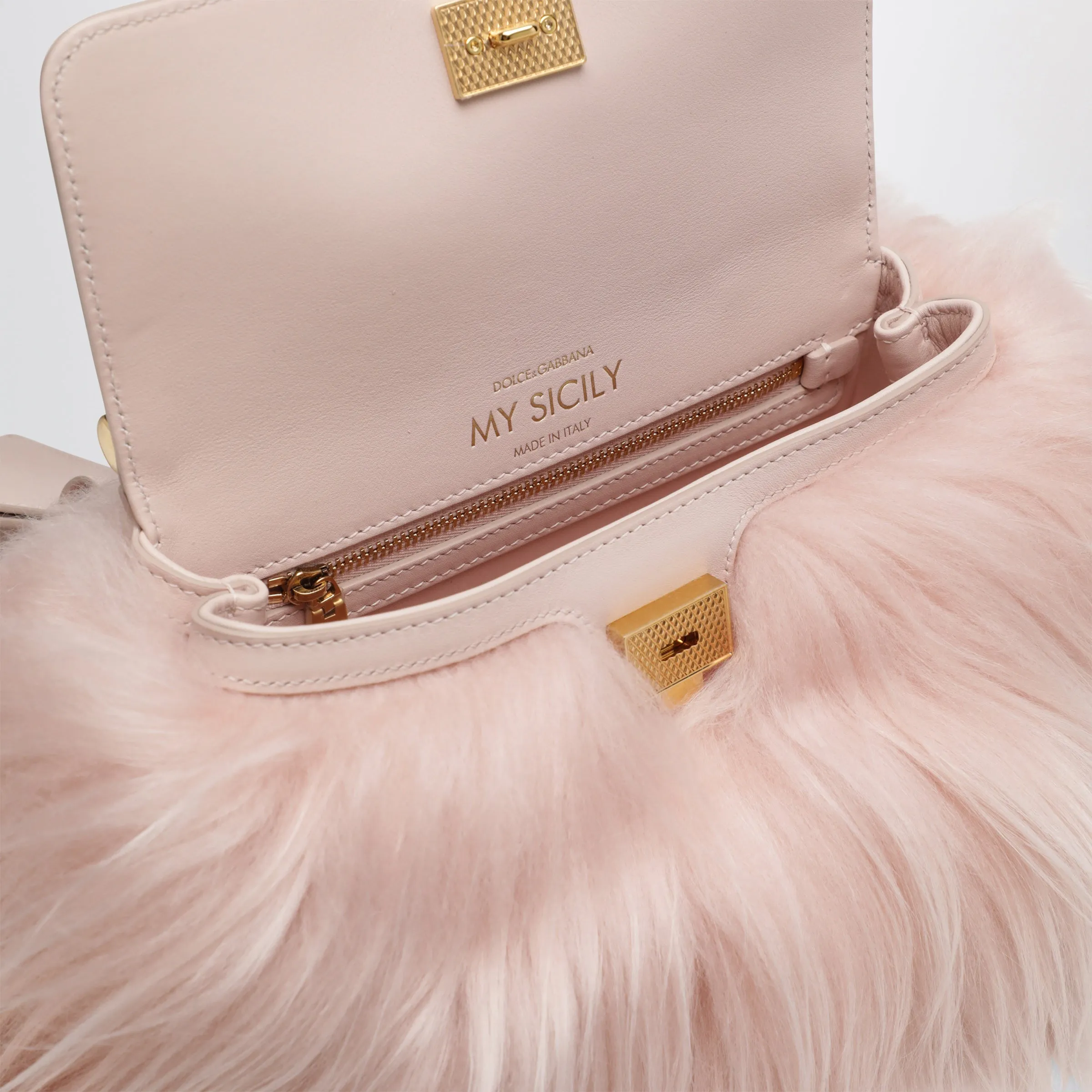 My Sicily Mini Handbag In Kidassia And Calfskin, Powder sold by Wanan Luxury product image thumbnail 2