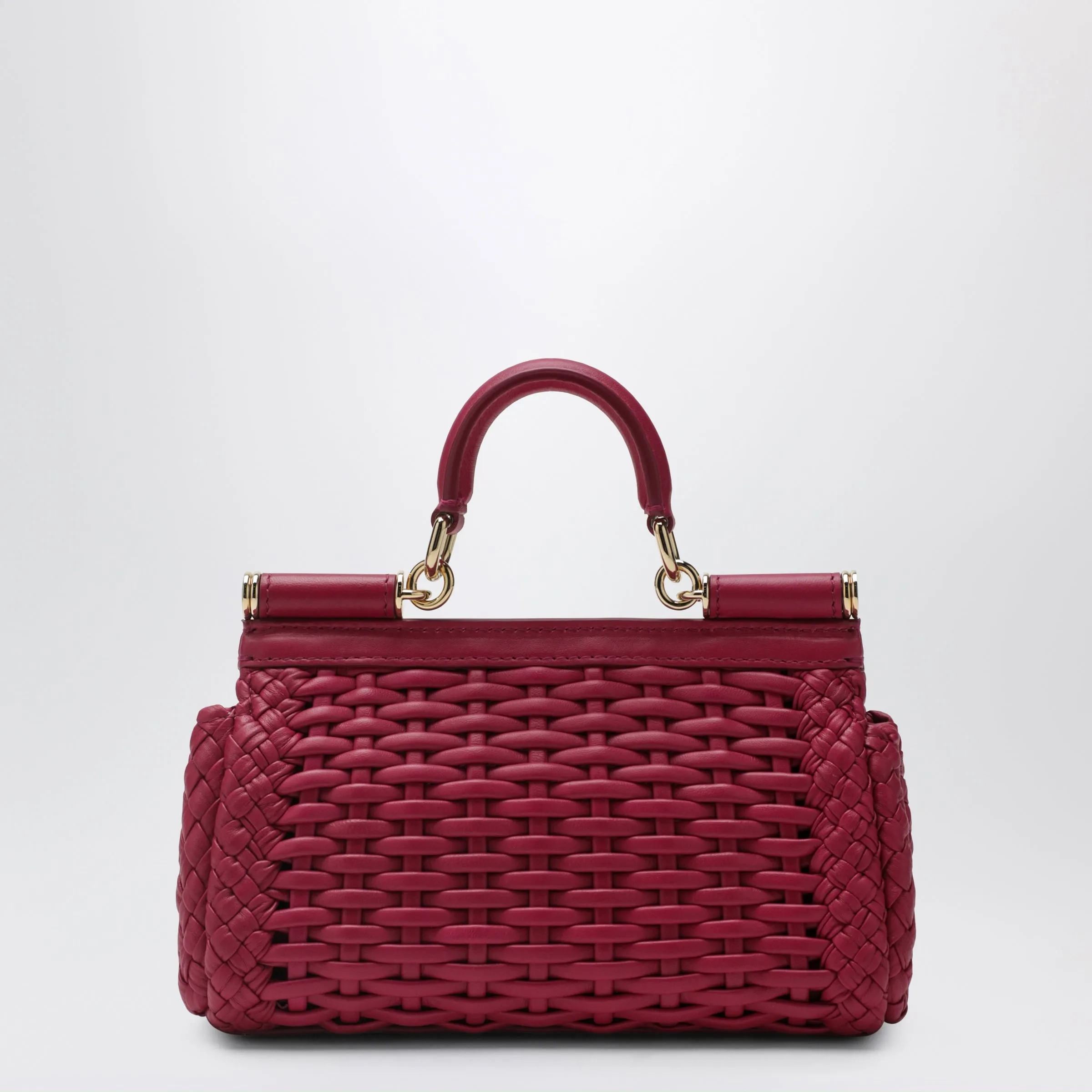 Sicily Mini Woven Nappa Leather Bag In Hibiscus sold by Wanan Luxury product image thumbnail 2