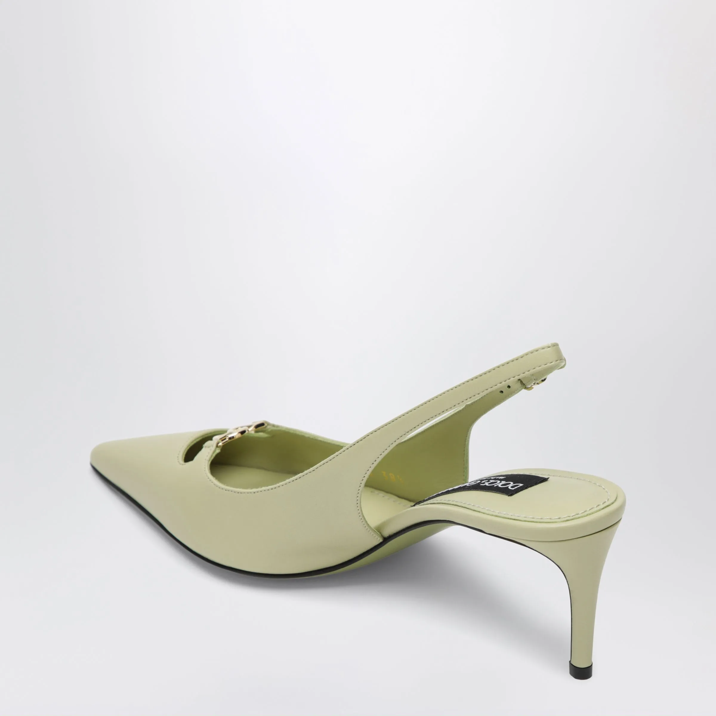 Lollo Slingback Pumps In Silk Nappa, Sage sold by Wanan Luxury product image thumbnail 2