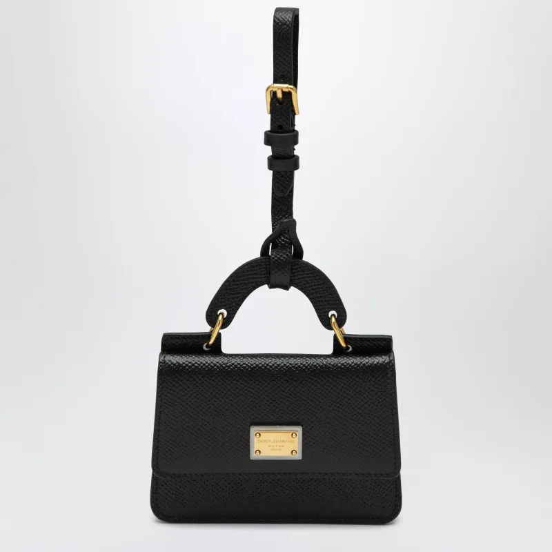 Dauphine-Printed Calfskin Card Holder In Black made by Dolce & Gabanna