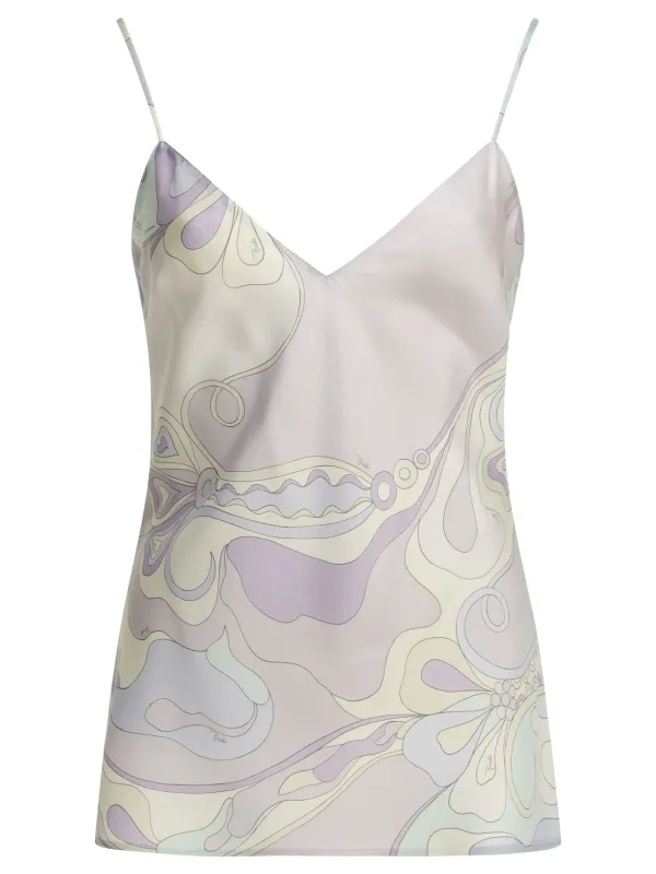 Orchidee Tops Purple made by Emilio Pucci