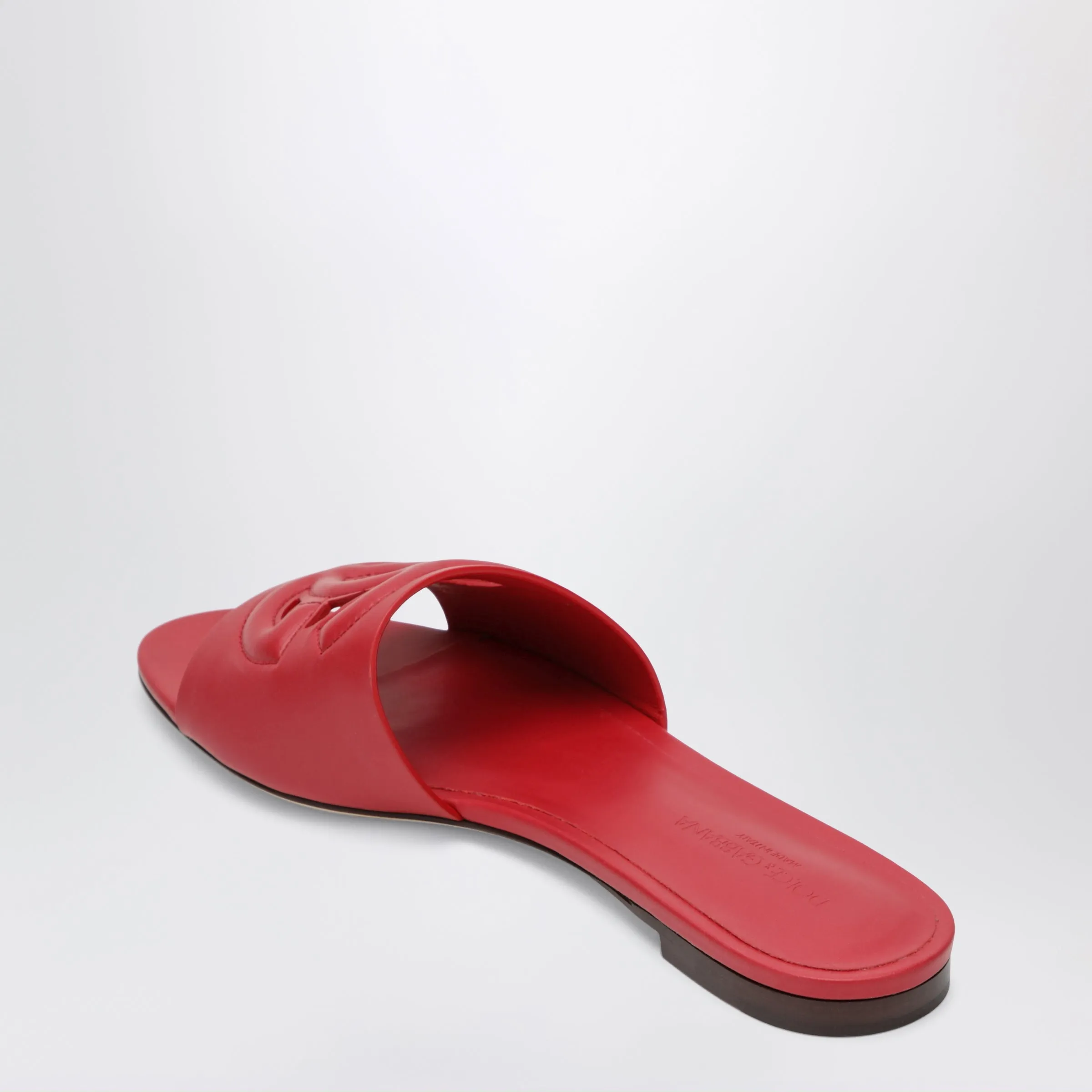 Red Calfskin Leather Slides With Dg Logo sold by Wanan Luxury product image thumbnail 2