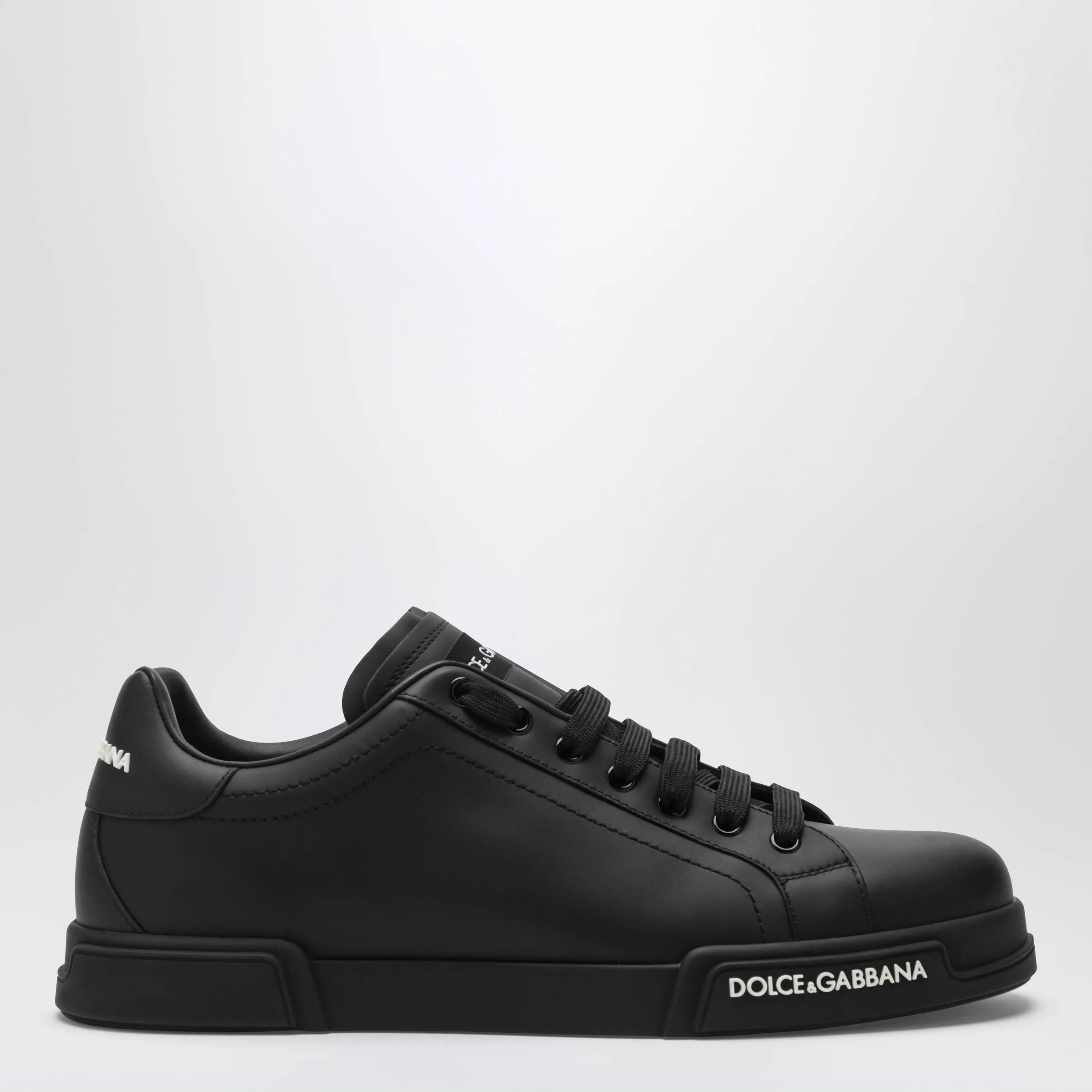 Portofino Leather Sneakers In Black sold by Wanan Luxury