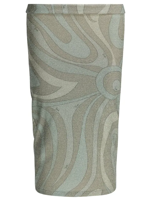 Marmo Lamé Skirts Silver made by Emilio Pucci