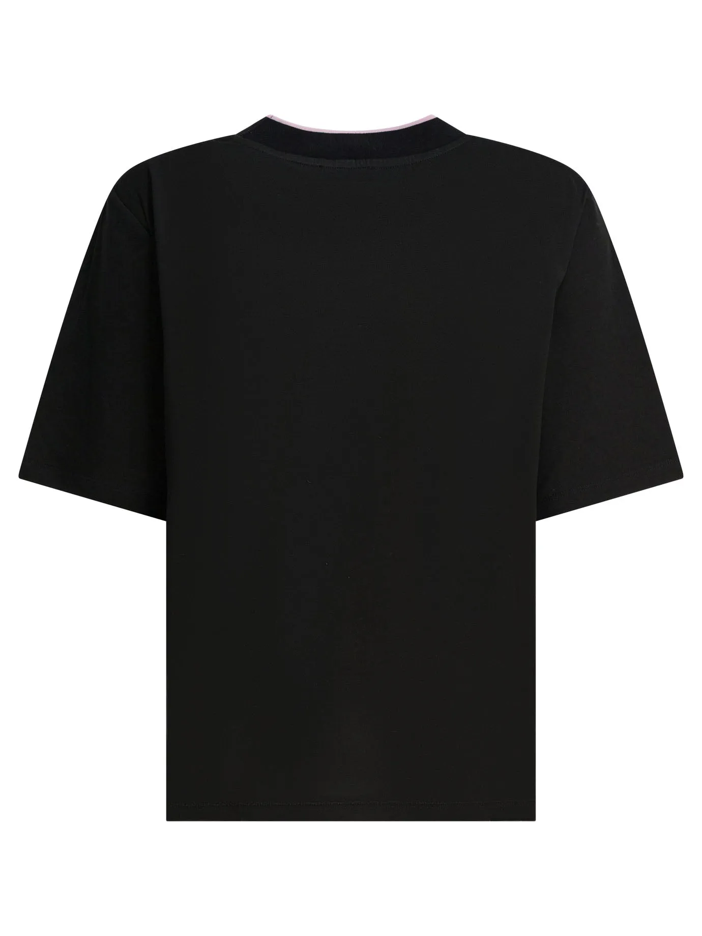 Cotton And Silk Crewneck T-Shirt With Print T-Shirts Black sold by Wanan Luxury product image thumbnail 2