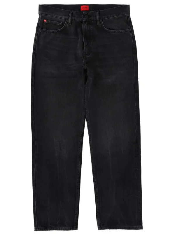 Jeans With Logo Patch made by HUGO