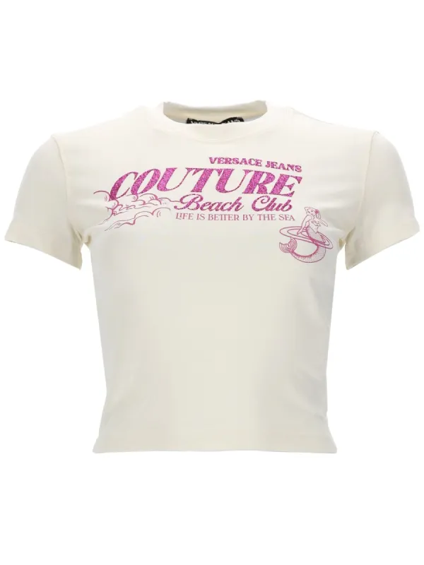 T-Shirt Con Logo Glitterato made by Versace