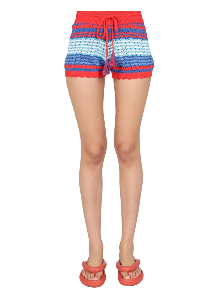 Striped Pattern Shorts sold by Wanan Luxury