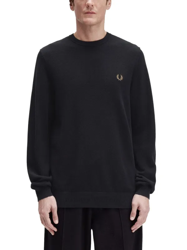 Pique Sweater With Logo made by Fred Perry