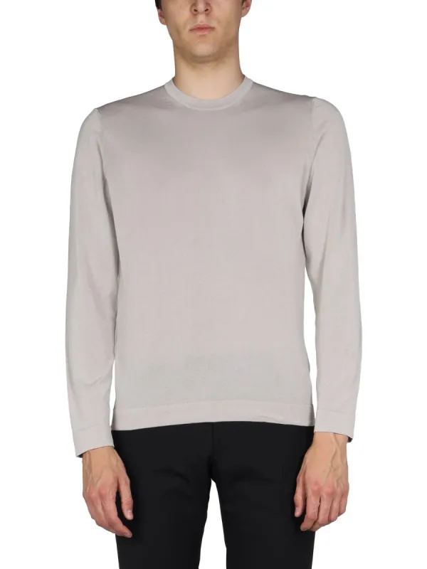Cotton Crew Neck Sweater made by Drumohr