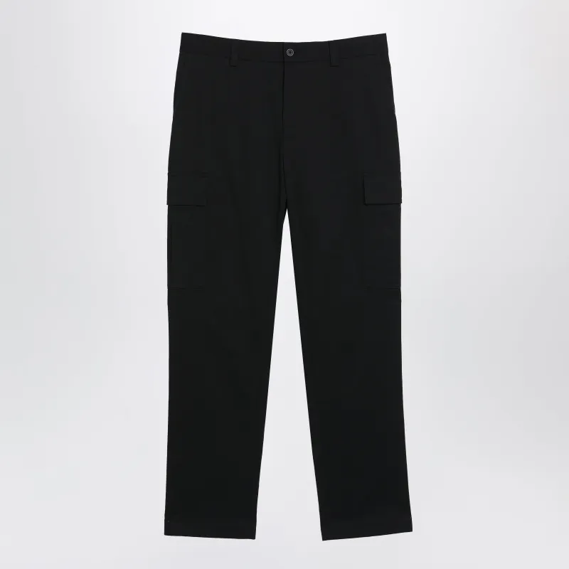 Black Cotton Gabardine Cargo Trousers made by Dolce & Gabanna