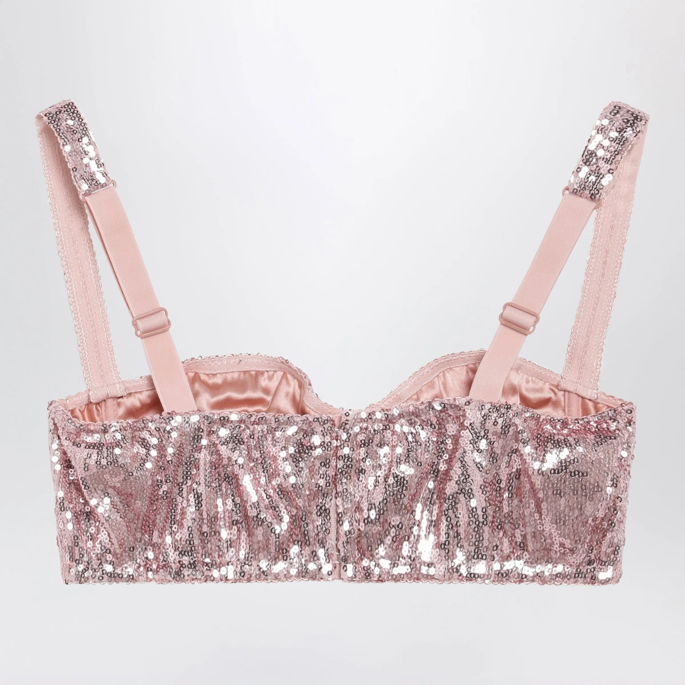 Pink Balconette Bra In Micro-Sequins sold by Wanan Luxury product image thumbnail 2