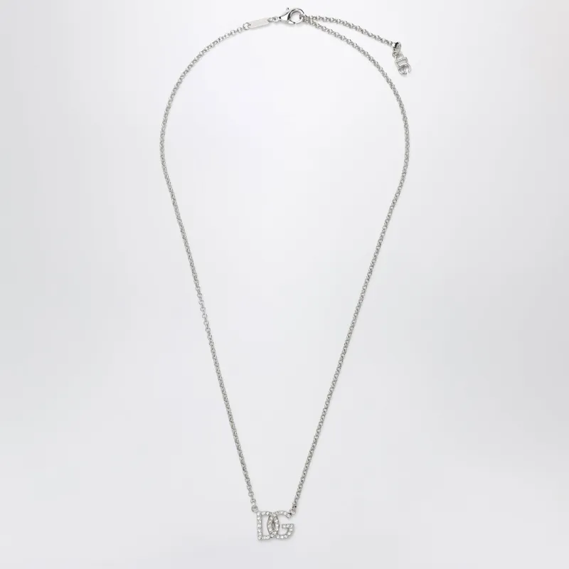 Dg Logo Chain Necklace In Palladium-Finish Metal made by Dolce & Gabanna