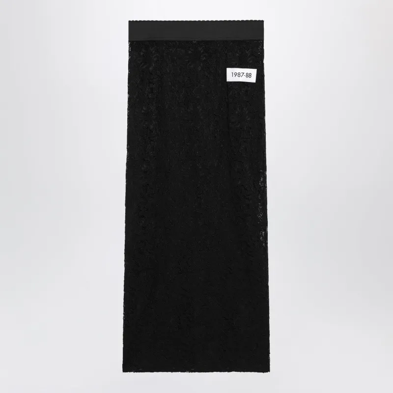 Black Lace Mini Skirt made by Dolce & Gabanna