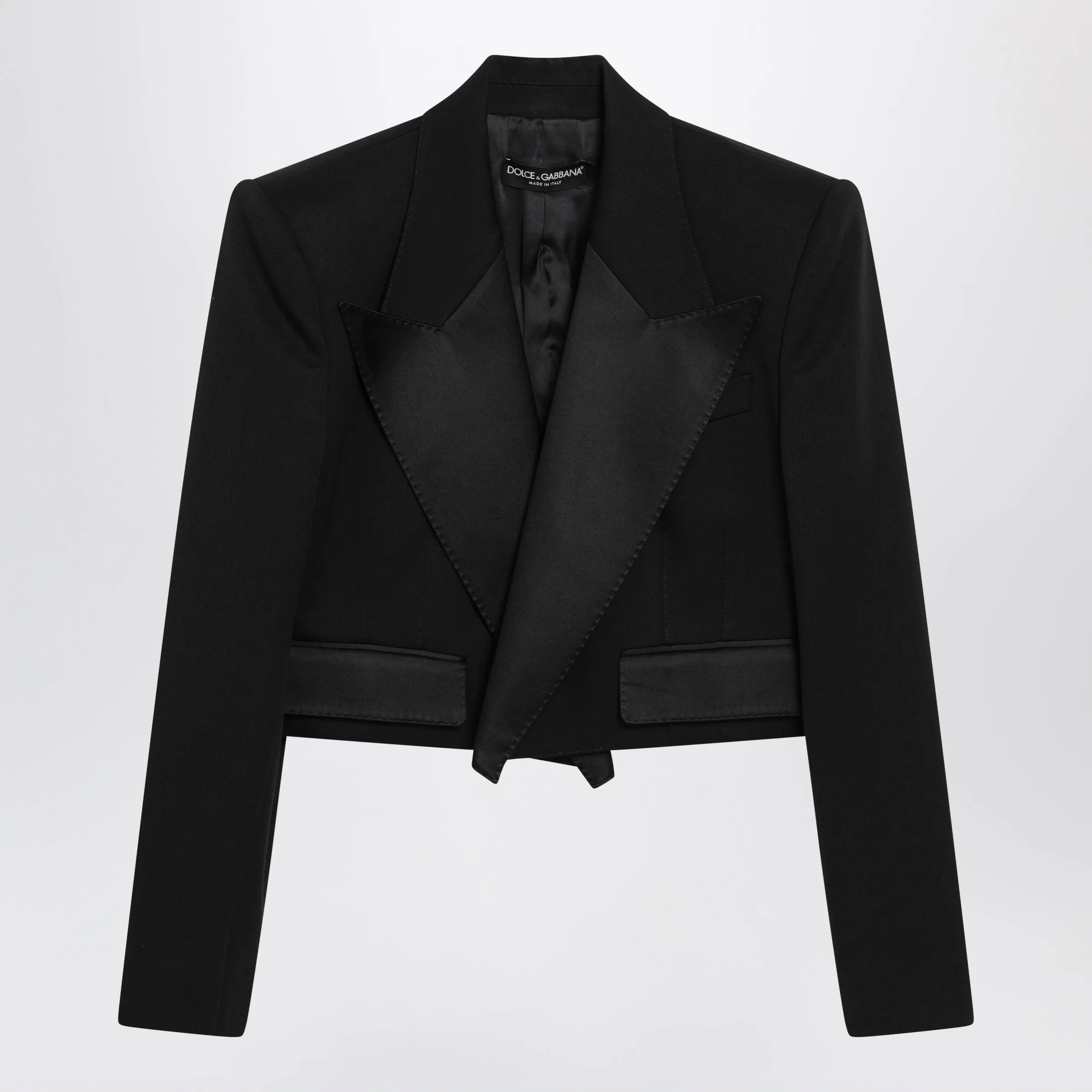 Black Wool Gabardine Spencer Tuxedo sold by Wanan Luxury