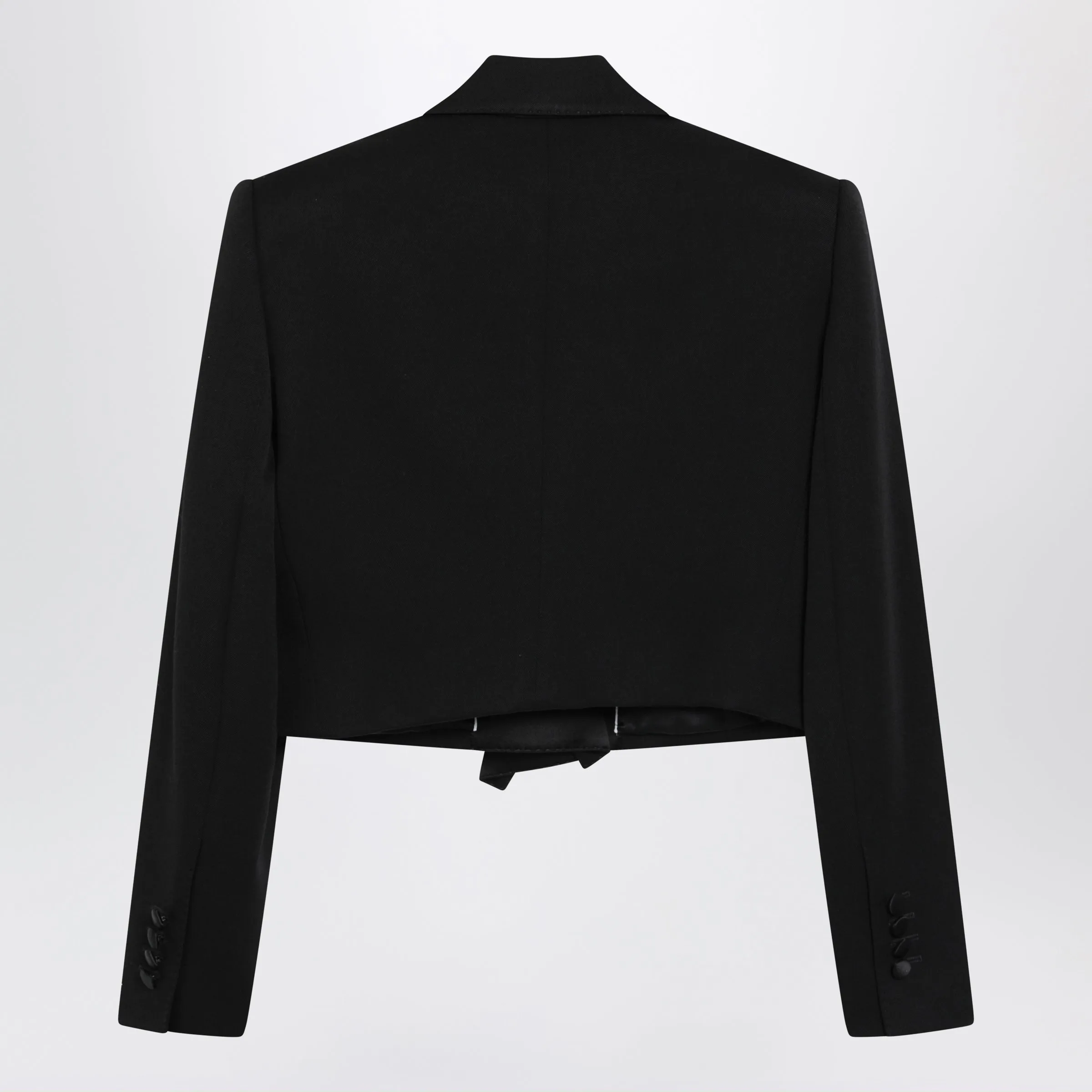 Black Wool Gabardine Spencer Tuxedo sold by Wanan Luxury product image thumbnail 2