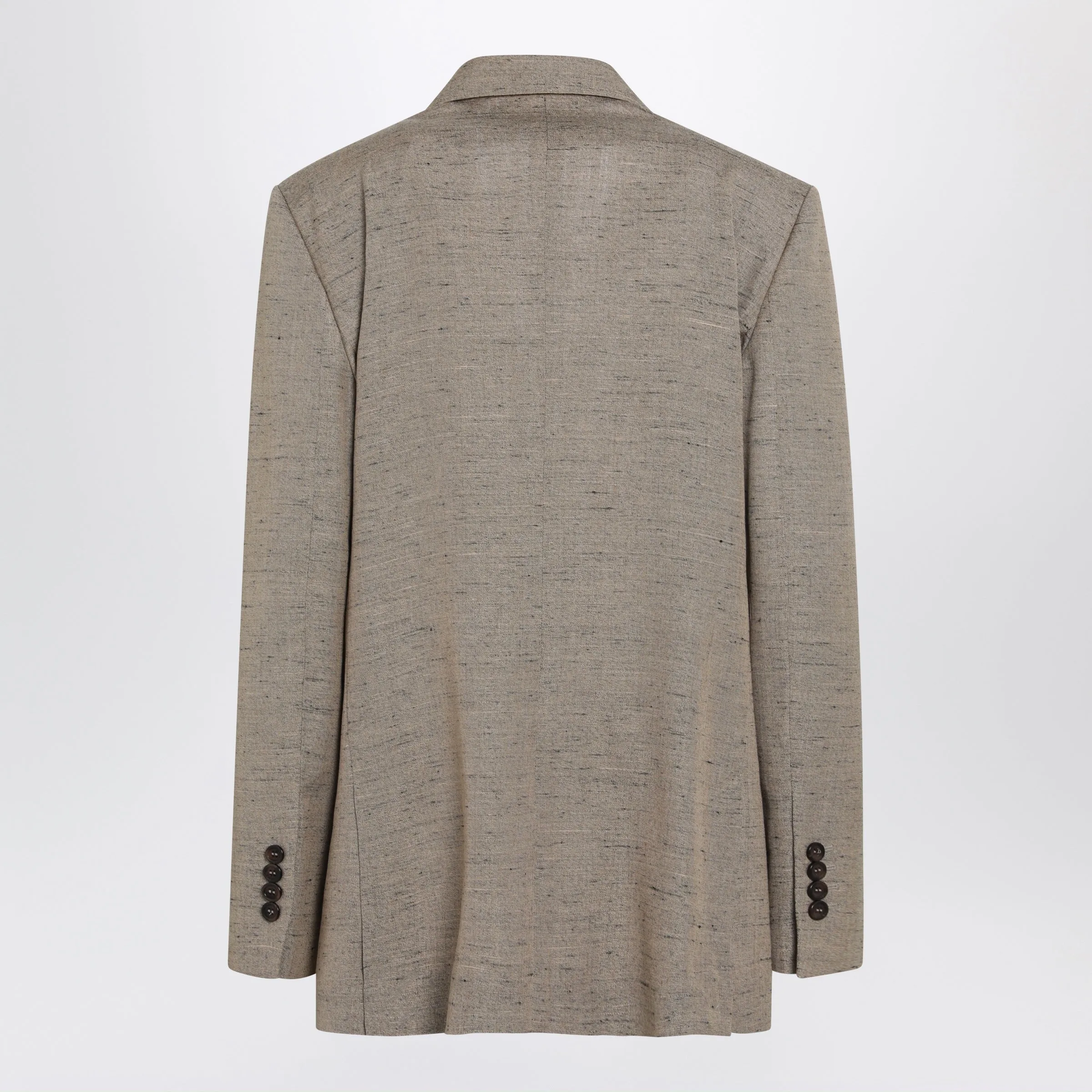 Sicilia Double-Breasted Tweed-Effect Jacket, Beige sold by Wanan Luxury product image thumbnail 2