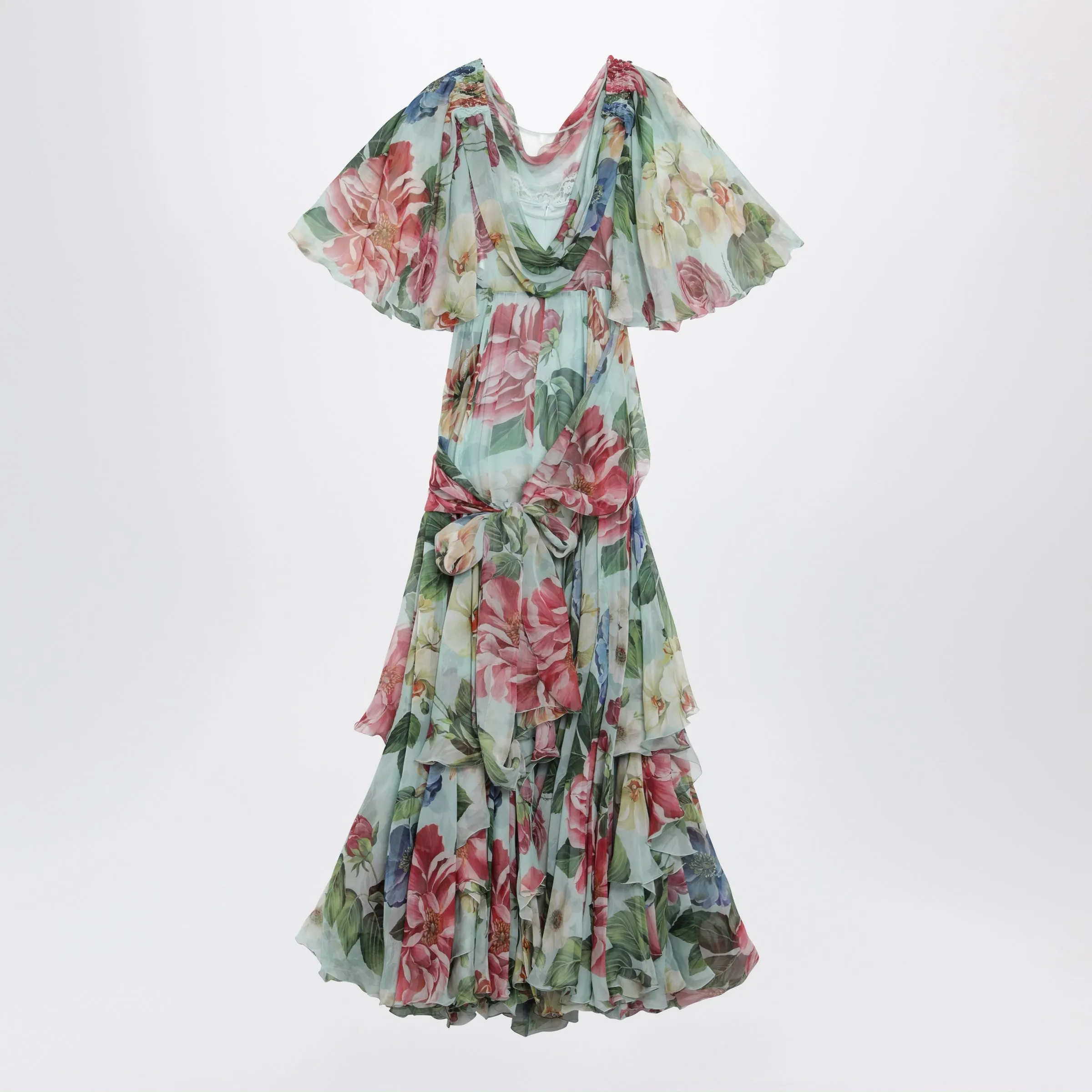 Long Floral Chiffon Dress sold by Wanan Luxury product image thumbnail 2