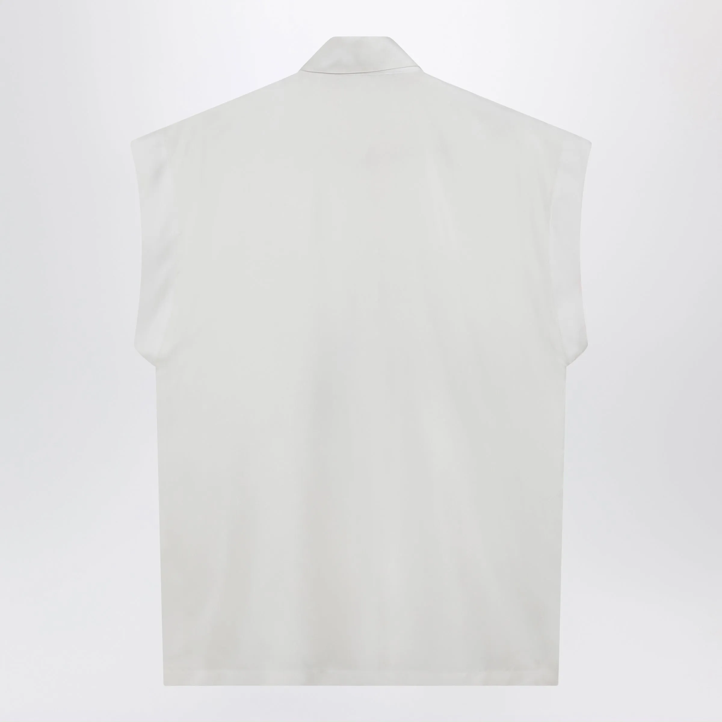 Silk Twill Shirt With Butterfly Sleeves In Natural White sold by Wanan Luxury product image thumbnail 2