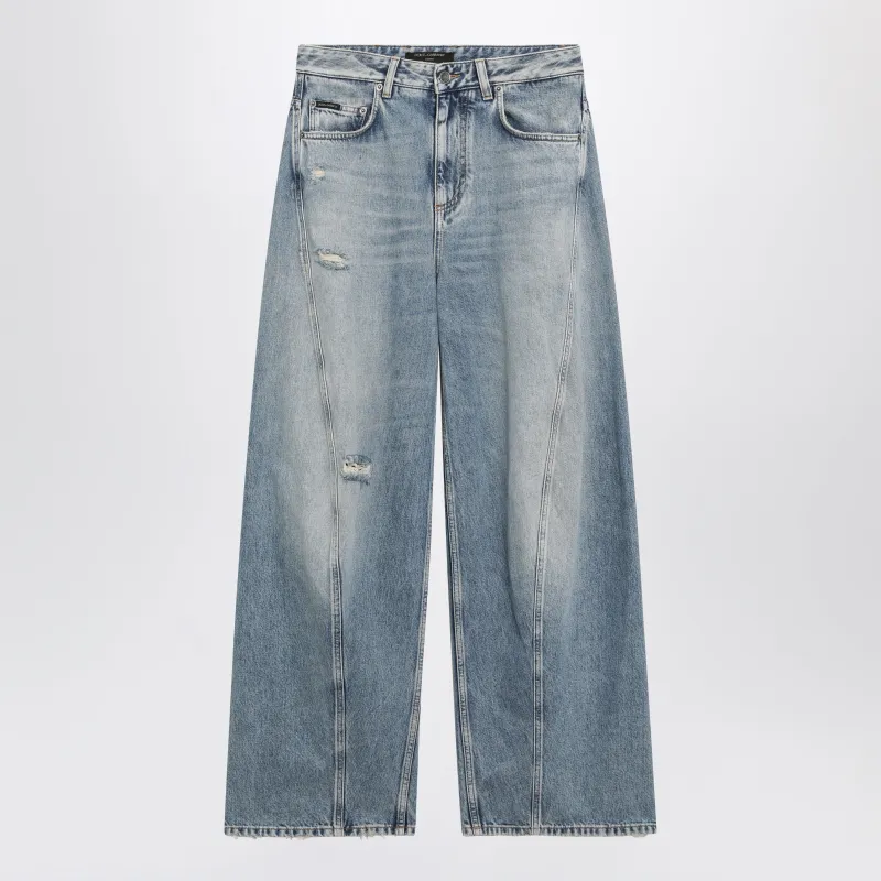 Multicolour Cotton Denim Trousers made by Dolce & Gabanna