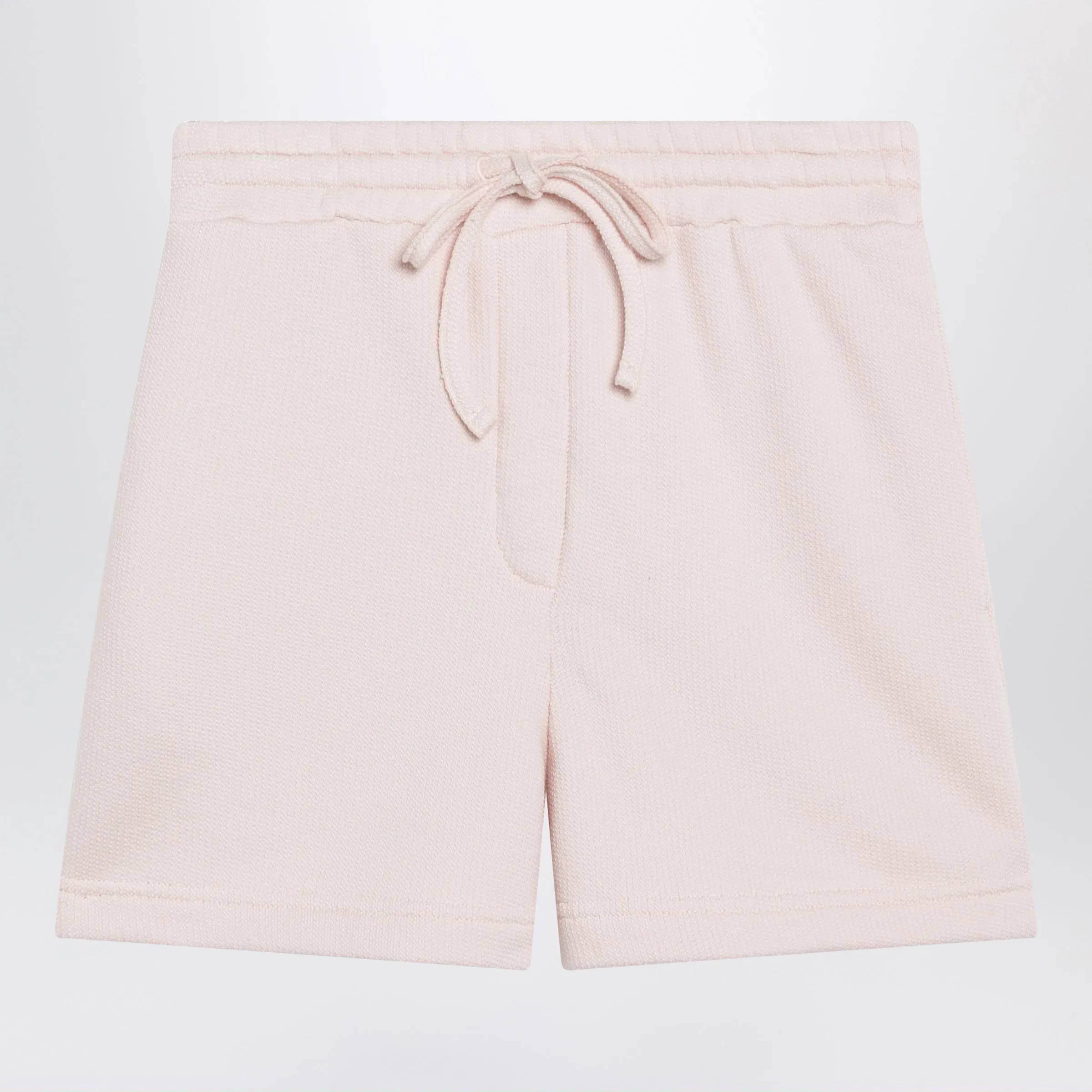 Pink Cotton Drawstring Shorts With Embroidered Logo sold by Wanan Luxury