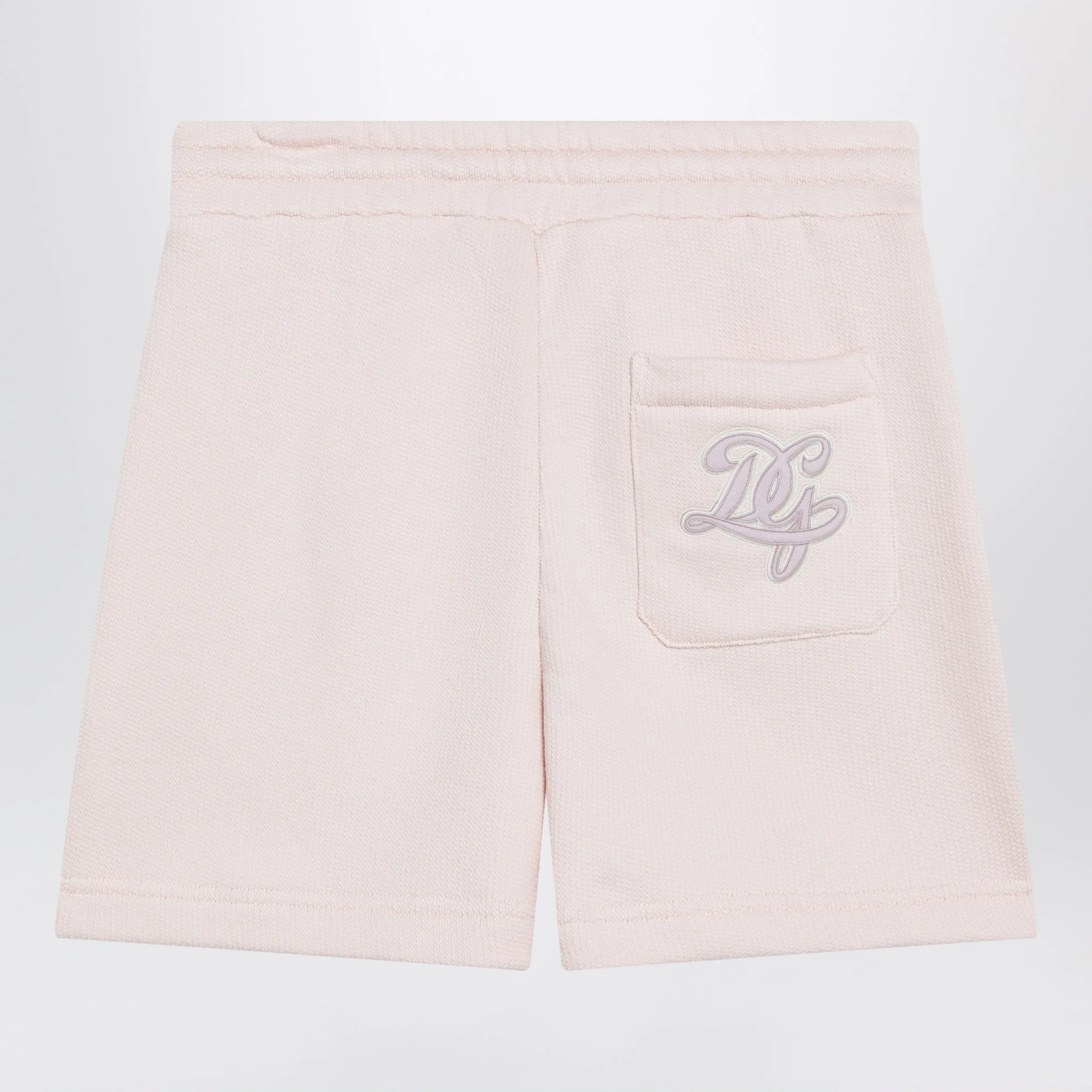 Pink Cotton Drawstring Shorts With Embroidered Logo sold by Wanan Luxury product image thumbnail 2
