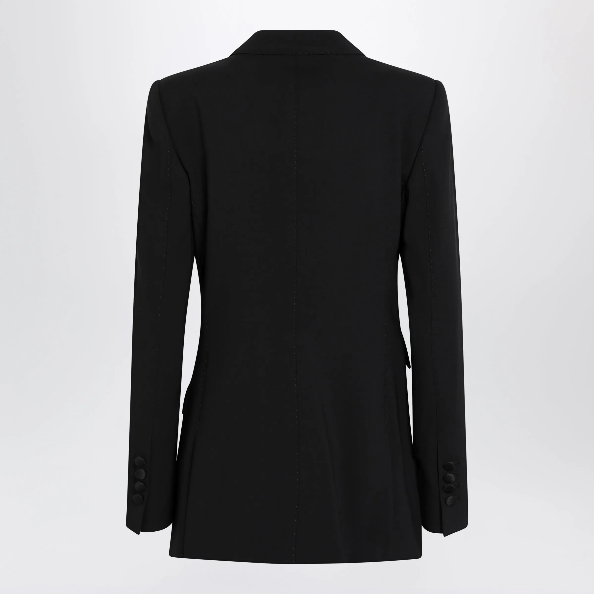 Double-Breasted Virgin Wool Jacket In Black sold by Wanan Luxury product image thumbnail 2