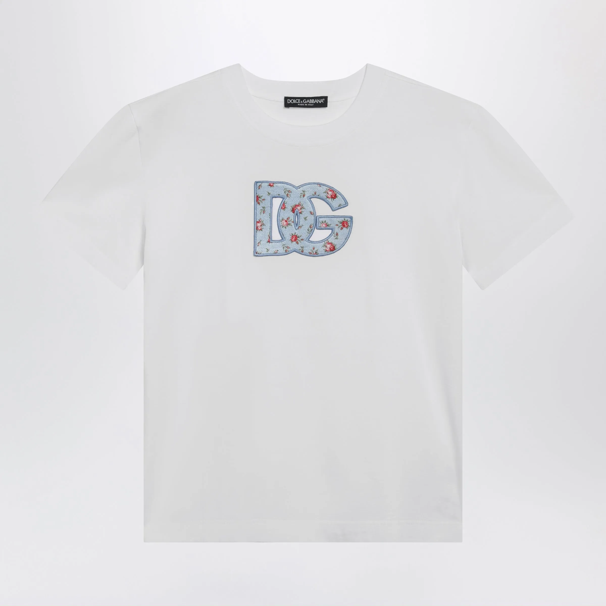 Cotton Jersey T-Shirt With Dg Patch Print, Optic White sold by Wanan Luxury