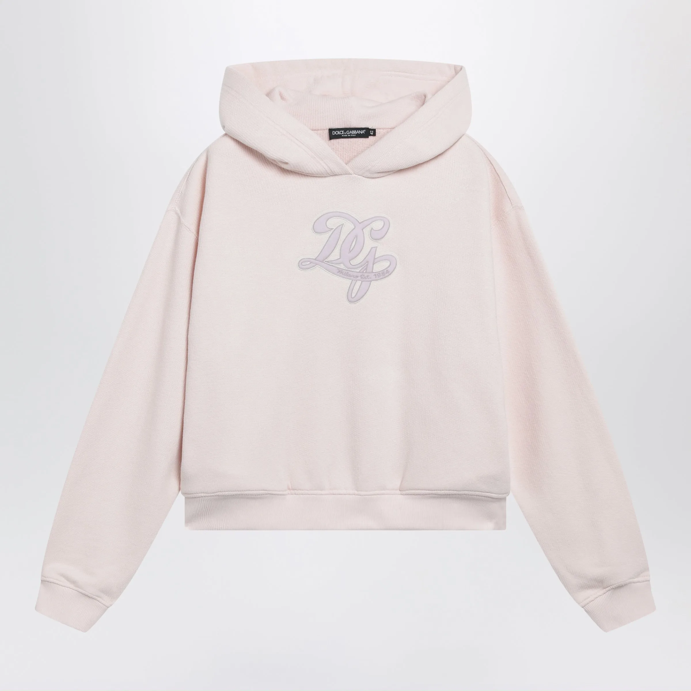 Embroidered Hoodie In Pink Cotton Blend sold by Wanan Luxury