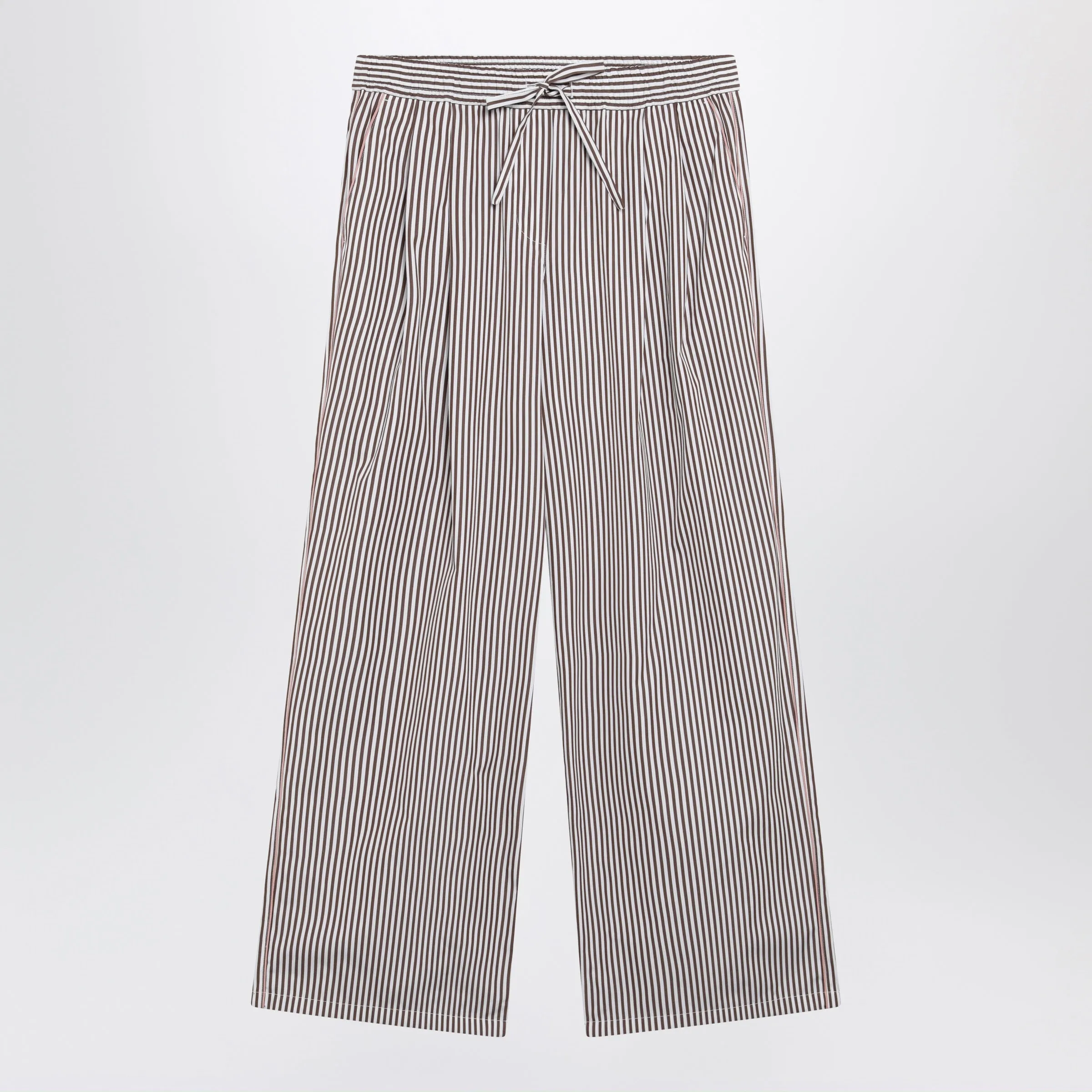 Striped Cotton And Silk Poplin Shorts sold by Wanan Luxury